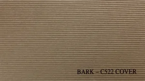 Close-up of Bark C522 brown textured 80 lb cover paper showing linear ridges.
