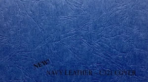 Navy Blue C321 Leather Grain Textured Cover Stock 80lb 8.5x11