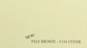 Pale Bronze C141 90 lb linen textured metallic cover paper swatch