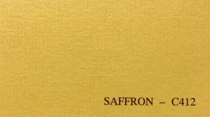 Saffron C412 yellow textured 65lb cover stock paper 8.5x11 inches
