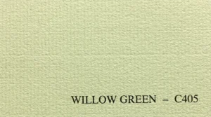 Close-up of Willow Green C405 65lb textured cardstock 8.5x11 inch sheet.